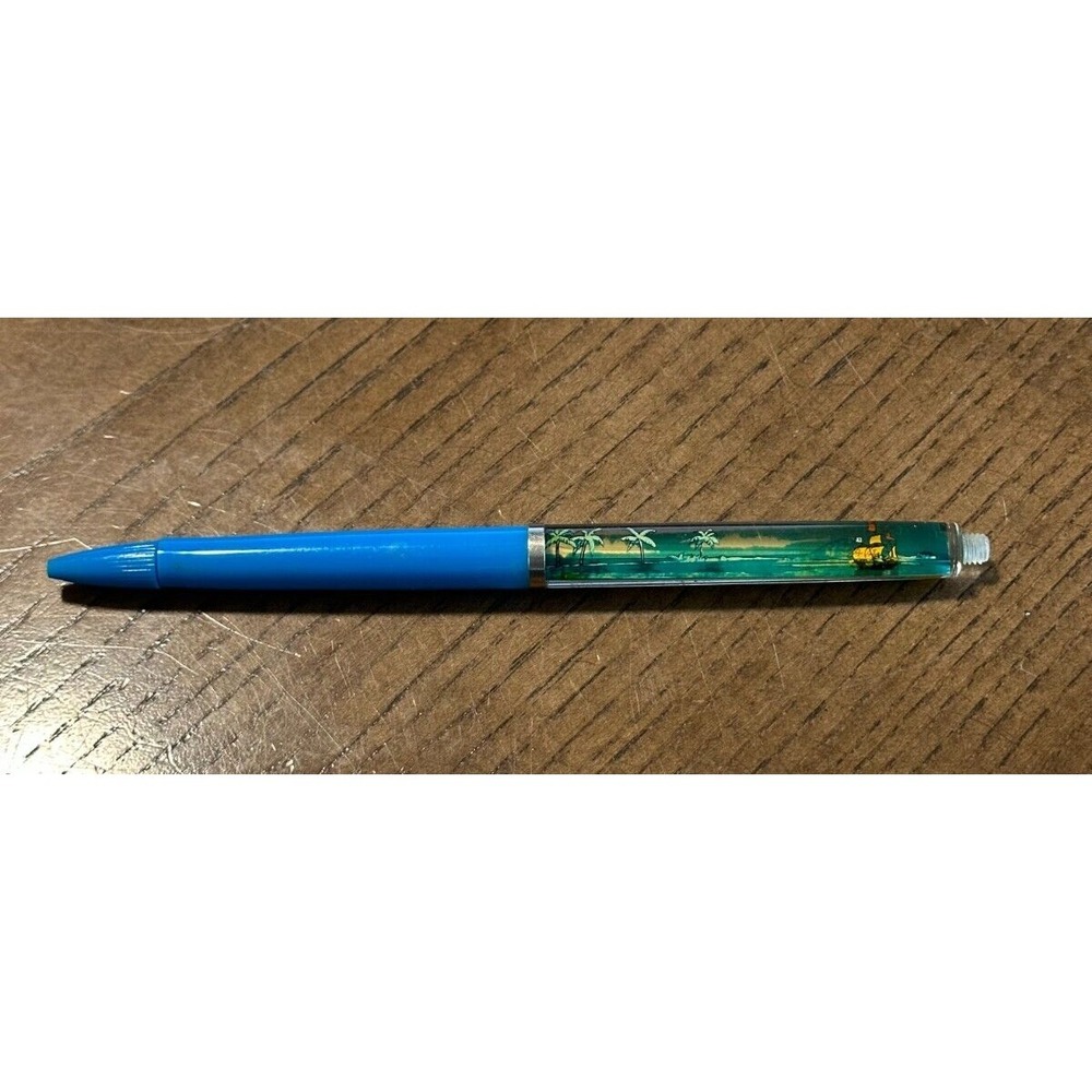 St. Martin West Indies Pirate Ship Vintage‎ Floaty Pen Travel Souvenir Pen